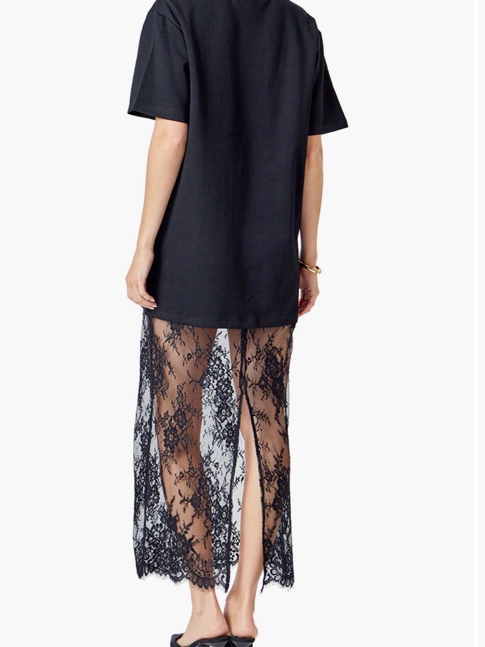 Endless Rose mixed media cotton and lace dress